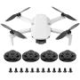 CZFRIEND Drone Accessory 4pcs Upgraded Aluminum Motor Cover Cap fit for DJI Mavic Mini 2/Mavic Mini se, Dustproof & Waterproof & Scratchproof Protection Mounts (Black for Mavic Mini 2/Mini se)