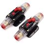 2 Pack 100 Amp Inline Circuit Breaker 12V with Manual Reset,Fuse Holder 100A for Car Audio Marine Boat Stereo Switch Inverter Replace Fuses