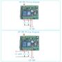 12V 24V 36V 2CH Universal Garage Door Remote Switch 433Mhz Wide Range Motor Forward and Reverse, 2 Channel Wireless Switch Garage Door keypad Universal Wireless (2X Control 433MHz)