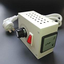 Laliva Tool - 220V Single-Phase AC Motor Speed Controller Electric Drill Fan Speed Control Switch Thermostat Dimming Regulator(6.3)