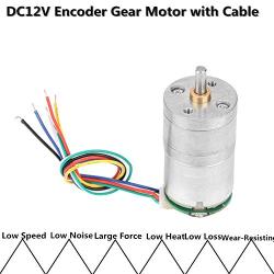 GM25-310 DC Gear Motor, 30 RPM /70 RPM /100 RPM /500 RPM 12V Metal Encoder Reduction Motor Low Speed Low Noise(DC12V 70RMP)