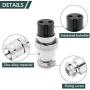 Eilumduo 2 Sets Aviation Connector 2P 10A GX20-2 Waterproof Metal Male Female Wire Panel Power Chassis Fittings Connector Aviation Plug Silve