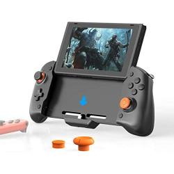 ElecGear Switch Controller, Extended Grip Controller with Left Right Joy Con for Nintendo Switch, Wired Switch Pro Controller, Motion Sensor and Dual Motor, USB C PD Play and Charge - |Not for OLED|