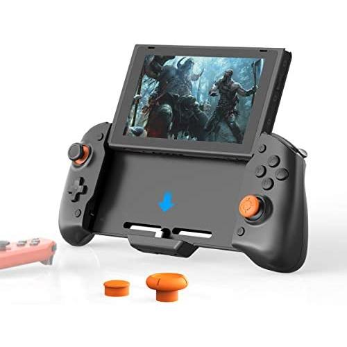 ElecGear Switch Controller, Extended Grip Controller with Left Right Joy Con for Nintendo Switch, Wired Switch Pro Controller, Motion Sensor and Dual Motor, USB C PD Play and Charge - |Not for OLED|