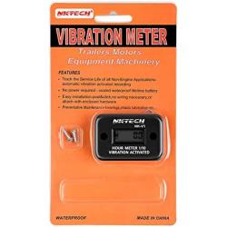 NKTECH NK-V1 Vibration Hour Meter Inductive Digital Self Powered Wireless Job Timer IP68 99999HRS for Gas Generator Lawn Mower Motor Jetski Marine ATV outboards Chainsaw (Black)