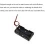 Hahiyo 3V AA Battery Holder Bundle Series with Wire Sturdy Clapm Flexible Springs Contact Build-in Harnesses Batteries Black Case Easy Install 8 Pieces for Wall Clocks Ham Radio Kids Toys
