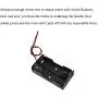 Hahiyo 3V AA Battery Holder Bundle Series with Wire Sturdy Clapm Flexible Springs Contact Build-in Harnesses Batteries Black Case Easy Install 8 Pieces for Wall Clocks Ham Radio Kids Toys