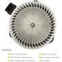 700203 Blower Motor HVAC Plastic Heater Blower Motor with Fan Cage Compatible with 2007-2013 Acura MDX, 2007-2012 Acura RDX, 2009-2014 Acura TL TSX, 2011-2013 Wrangler, 2007-2017 Lincoln MKX, 2007-2017 Edge