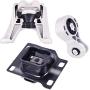 Engine Mount Motor 3 PCS Compatible with Fits 2008 2009 2010 2011 Ford Focus 2.0L A5322 A2986 A5495