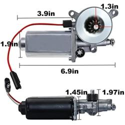 373566 RV Power Awning Motor, Compatible with solera Power Awnings, with Single 2-Way Connector, 12-Volt DC 75-RPM, Strong and Durable, Silver