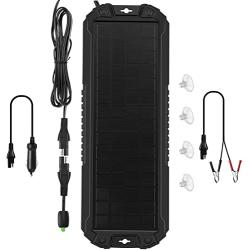 Sunway Solar Panel Car Battery Trickle Charger & Maintainer 5W 12V Solar Power Charger kit Portable Waterproof For Automotive RV Marine Boat Truck Motorcycle Trailer Tractor Powersports Snowmobiles