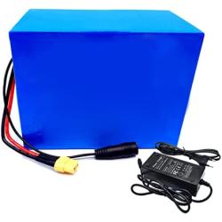 Jieoto 72V Ebike Lithium Battery 20Ah 30Ah 40Ah 50Ah 60Ah Waterproof Lithium-ion Battery Pack Customizable Battery Pack Fit for 1000W-5600W Bike Motors with Charger and BMS