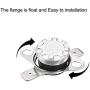 uxcell KSD301 Thermostat 95°C/203°F 10A Normally Closed N.C Adjust Snap Disc Temperature Switch 5pcs