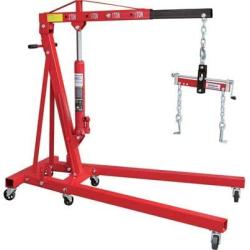 Strongway Hydraulic Engine Hoist with Load Leveler - 2-Ton Capacity, 1in.-82 5/8in. Lift Range