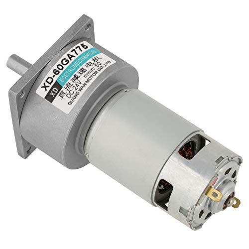 DC12V/24V 35W Micro DC Metal Gear Motor Speed Adjustable Large Torque Motor CW/CCW(24V 50prm)