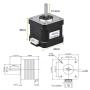 RTELLIGENT Nema 17 Stepper Motor 5PCS, 2 Phase Step Motor Bipolar 1.5A 59.5oz.in(42Ncm) 42x42x38mm 4-Wire 30cm Long Cable for 3D Printer (5, 42A02C-XH2.54)