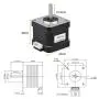 RTELLIGENT Nema 17 Stepper Motor 5PCS, 2 Phase Step Motor Bipolar 1.5A 59.5oz.in(42Ncm) 42x42x38mm 4-Wire 30cm Long Cable for 3D Printer (5, 42A02C-XH2.54)