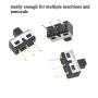 Boscoqo Mini Slide Switch 3 Pin 2 Position Subminiature Easy Solder Definite Level Action Durable Construct SPDT High Knob Vertical Toggle Panel Mount 6 PCS for 3D Printer Bread Board Power Control