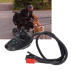 Joystick Controller, Professional Electric Wheel Chair Joystick Controller Electric Mobility Wheelchairs Accessory Brushed 4P Controller with Brake EABS Parking Function-0‑50A 24V DC Motors