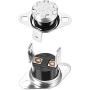 uxcell KSD301 Thermostat 50°C/122°F 10A Normally Open N.O Adjust Snap Disc Temperature Switch for Microwave Oven Coffee Maker 2pcs