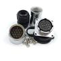 WF28 Matel Connector φ28mm Industrial Connector Industrial Device Power Plug 5PIN 7PIN 10PIN 12PIN 16PIN 17PIN 20PIN 24PIN 26PIN Electrical Motor Power Charger Plug Aviation Connector (17PIN, 1SET)