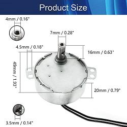 Jutagoss TYC-50 Synchronous Motor, Turntable Synchron Motor AC 220V 30-36 RMP 4 Watt Low RPM Motor,Cup Turner Spinning Motor CW/CCW Direction for Hand-Made,School Project,Model,Rotisserie 1Pcs