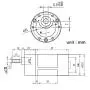 555 High Torque Micro Brush DC Motor Low Speed Gear Reduction Motor Eccentric Shaft Gearbox Diameter 37mm High Torque All Metal Gear Electric Micro Gear Motor (24 Volt, 30RPM)