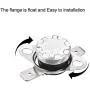 uxcell KSD301 Thermostat 40°C/104°F 10A Normally Open N.O Adjust Snap Disc Temperature Switch 2pcs