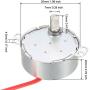 uxcell Metal Gear Synchronous Synchron Motor AC 12V 9-11RPM 50-60Hz CCW/CW 4W for Microwave Oven