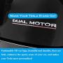 YHCDSEA Model 3 Y Dual Motor Badge Emblem Sticker Plaid Decor Compatible for Tesla Model 3 Y X S Accessories (Dual Motor-Silver)