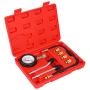 8PCS Compression Tester Kit 0-300 PSI Petrol Gas Engine Cylinder Pressure Gauge Automotive Tool for Motorcycle Car Truck