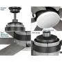 Kaysville Collection 6-Blade Grey Weathered Wood 56-Inch DC Motor LED Urban Industrial Ceiling Fan