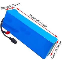 Wnicek 48V 10AH 13S 3P E-Bike Battery 10000mAh Customizable Electric Bike Lithium-ion Battery Pack with 2A Charger/T Plug/ 20A BMS Suitable for 500W 350W 250W 200W Motor