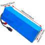 Wnicek 48V 10AH 13S 3P E-Bike Battery 10000mAh Customizable Electric Bike Lithium-ion Battery Pack with 2A Charger/T Plug/ 20A BMS Suitable for 500W 350W 250W 200W Motor