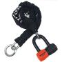 Kraser KR50 120L Motorcycle Chain Lock Anti-Theft Scooter Chain and Lock SRA Homologated Mini U Solid Ø18 Set Loop System 120 cm Ø10 Hexagonal Multifunction