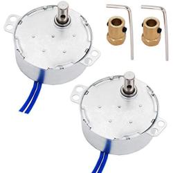 Twidec/2Pcs 7mm Connector Synchronous Motor AC100~127V 50/60HZ Turntable Synchron Motor 4W CW/CCW Electric Motor 5-6RPM/MIN+2Pcs Hexagon Shaft motor flexible coupling coupler+ Allen Wrench TYC-50-502P