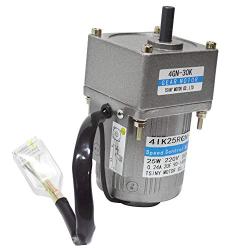 Bemonoc 110V 50/60HZ 25Watts AC Gear Reducer Motor 108 RPM Shaft Diameter 10mm & AC Speed Controller Kits Variable CW CCW for Chemical Good Medical Industry