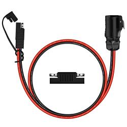 2 Pin Power Industrial Circular Connector to SAE Cable with SAE Polarity Reverse Adapter for Solar Panel Trolling Motor Marine Boat Grand Design, Forrest River RV 10AWG 3Ft/0.9M