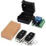 QIACHIP 433Mhz Universal Wireless Remote Control Switch DC 12V 1CH Relay Receiver Module RF Transmitter (2 Transmitters 2 Button+ 1 Receiver 1CH)