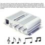 DC 12V Audio Amplifier,Hi Fi Stereo Speaker Amplifier, Mini Car Audio Heavy Bass 3 Channel Amplifier for Car Audio,Home Theater,Computer,MP3