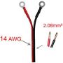 CUZEC 6FT/1.83m 14AWG Ring Terminal To SAE Harness Quick Connect/Disconnect Assembly, 20A Fuse