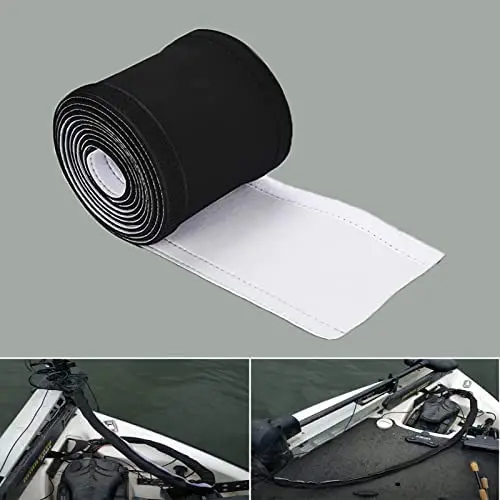 GaiRen Trolling Motor Cable Wire Organizer Sleeve Troll Sleeve Wire Cable Cover Cord Protector Wrap 5 Feet Black