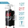 INJORA RC Motor 550 Brushed Waterproof Motor for 1:10 RC Crawler Axial SCX10 AXI03007 JL 90046 TRX4 TRX6 RC Car Boat (21T)