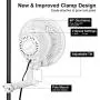 Grow Tent Fan Oscillating,6 inch 2 Speed Adjustable Tilt Clip on Fan 25W Copper Wire Motor 0.4