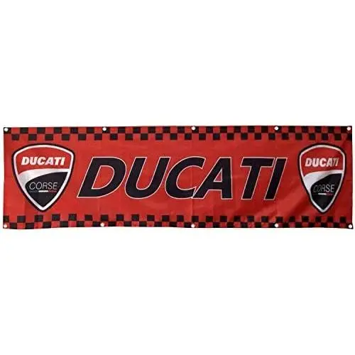 Daoops Ducati Banner Flag Moto GP Motorcycle 2x8Ft