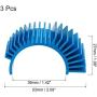 MECCANIXITY Motor Heat Sink Cooling Fins Aluminum 36mm Dia Sky Blue for Motor 3pcs