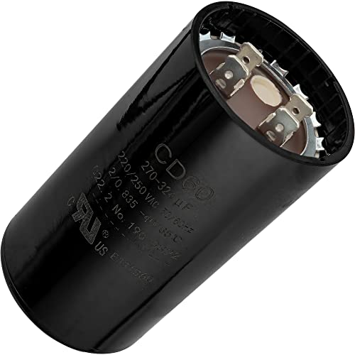 Ultra Durable 270-324 Mfd uF 250VAC Round Motor Start Capacitor 50/60 Hz AC Electric Replacement Part by Blue Stars