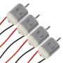 Alinan 4pcs 1V-6V Type 130 Miniature DC Motors with 15cm Wire XH2.54 Female Dupont Cable for Hobby Projects DIY