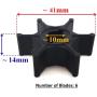 BODAO 17461-98501 17461-98502 17461-98503 Boat Engine Water Pump Impeller for Suzuki 4/5/6/8HP Outboard Motor
