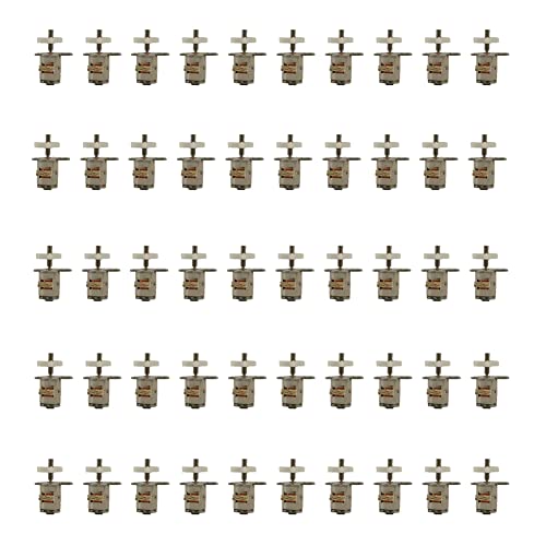 BAENRCY 50pcs 3-5V DC 2 Phase 4 Wire Dia 6mm DC Stepper Motor Micro Stepping Motor for Digital Products Camera Size 6x15.5mm